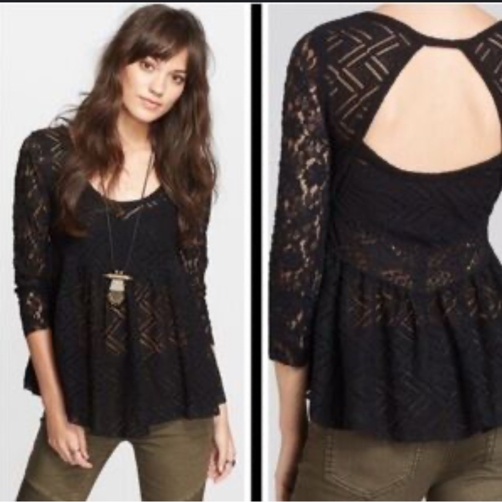 Free People Gracie lace Top